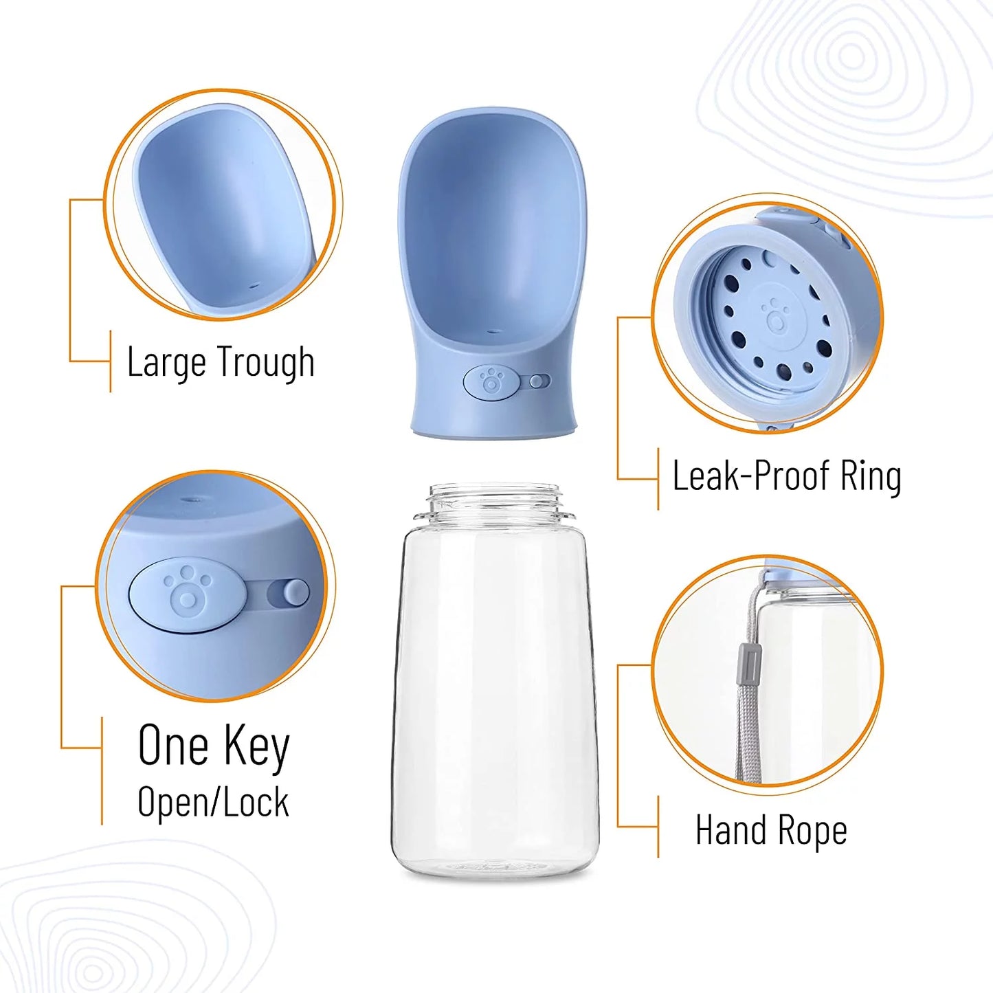 - Dog Water Bottle, Dog Water Bowl Dispenser, Water Dispenser for Dogs, Portable Dog Water Bottle